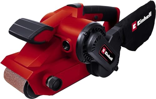 Einhell Tc-Bs 8038 Levigatrice A Nastro (Tensione 230 V, Potenza 800 W, Velocità Nastro 380 M/Min, Platorello 76X142 Mm, Incl. 1 Nastro Abrasivo 75X53