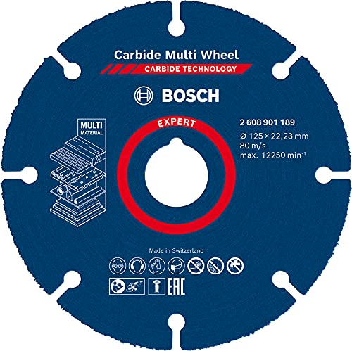 Bosch Accessories 1X Mole Da Taglio Expert Carbide Multi Wheel (Per Legno Duro, Ø 125 Mm, X-Lock, Accessorio Smerigliatrice Angolare Piccola)