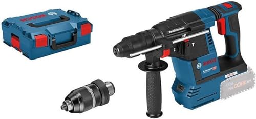 Bosch Professional 18V System Martello Perforatore A Batteria Gbh 18V-26 F (Batt. E Caricabatteria Non Incl., Incl. Impugn. Suppl., Asta Profondità, P