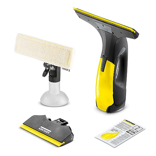 Lavavetri Aspiragocce Kärcher Wv 2 Black Edition Per La Pulizia Di Vetri, Piastrelle, Cabine Doccia, Piani A Induzione, Serbatoio 100Ml, Resa Con Una