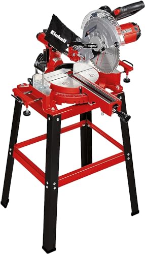 Einhell Troncatrice A Trazione Tc-Sm 2531/2 U (1900 W, 4.800 Giri/Min, Lama Da Sega Ø254 X Ø30 Mm, Laser, Testa Inclinabile, Inclusa Lama Hm), Rossa