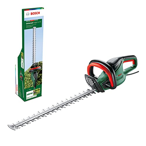 Bosch Home And Garden Tagliasiepi Elettrico Universalhedgecut 50 (480 Watt, Lunghezza Barra: 50 Cm, Per Siepi Medie, Spessore Di Taglio: 26 Mm, Confez