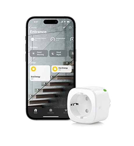 Eve Energy (Matter) - Presa Intelligente, App E Controllo Vocale, Pronta Per Il Futuro Grazie A Matter Tramite Thread, Funziona Con Apple Home, Alexa,