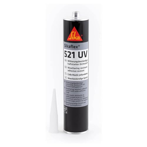 Sika - Sikaflex 521 Uv, Bianco - Sigillante Resistente Agli Agenti Atmosferici - Per Interno Ed Esterni - Privo Di Isocianati - 300Ml