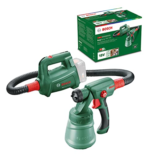 Bosch Home And Garden Sistema Di Verniciatura A Spruzzo Batteria Easyspray 18V-100 (Senza Batteria, 18 Volt System, Volume Erogazione: 0-100 Ml/Min, D