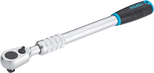 Hazet Hiper 916Hplg - Cricchetto Reversibile A Denti Fini 12,5 Mm (1/2 Pollice), Angolo Di Azionamento Piccolo (4°), Con Blocco A Sfera, Design Extra