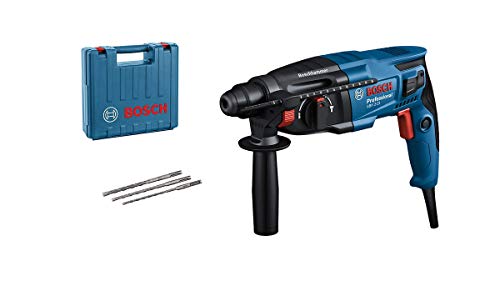Bosch Professional Martello Perforatore Gbh 2-21 (Con Sds Plus, Incl. 3 Punte Sds Plus (6/8/10 Mm), Impugnatura Supplementare, Panno, Asta Di Profondi
