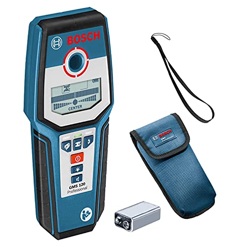 Bosch Professional Rilevatore Gms 120 (Profondità Di Rilevamento Max. Legno/Metallo Magnetico/Metallo Non Magnetico/Cavi Sotto Tensione: 38/120/80/50 