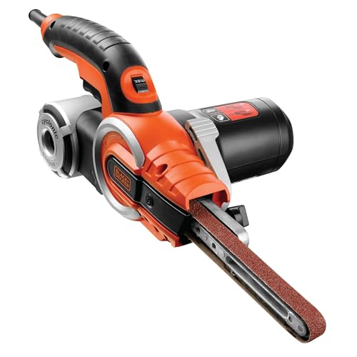 Black+Decker Ka902Ek-Qs Lima Elettrica Con 9 Accessori, Valigetta, 400 W, Arancione