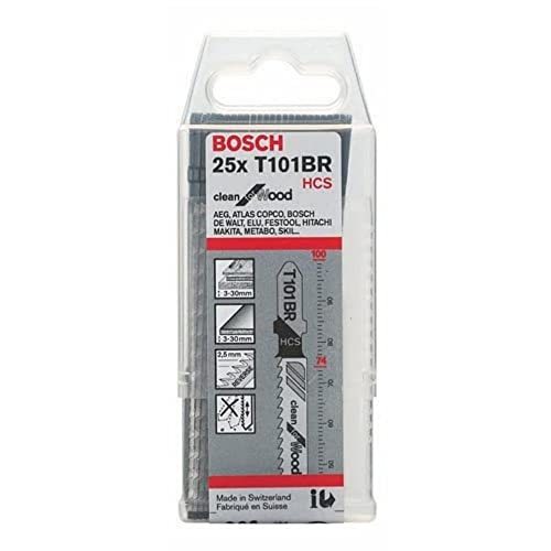 Bosch Professional 2608633779 Bosch 2608633779-Lama Per Seghetto, T 101 Br, 3 Pezzi, Nero, Grigio