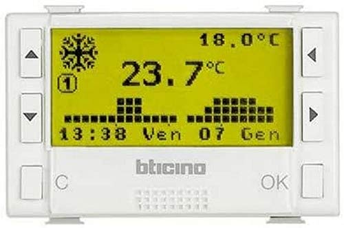 Bticino Matix Am5721 Cronotermostato Giornaliero/Settimanaleper Riscaldamento E Condizionamento