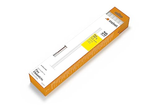Steinel 052423 Colla A Caldo Trasparente Per Grandi Superfici, Ø 11 Mm, Confezione Da 20 Pezzi, Bianco