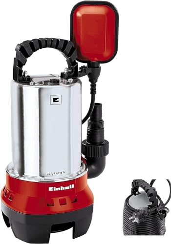 Einhell Gc-Dp 6315 N Pompa Acque Scure (630 W, Portata Max 17000 L/H, Prevalenza 8 M, Immersione Max 5M, Corpi Estranei Fino A 15 Mm)