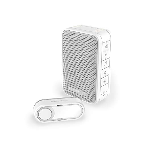 Honeywell Home Dc313S Kit Campanello Senza Fili, 150 M, 6 Melodie, 84Db, Led, Bianco