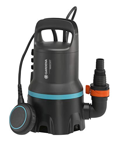 Gardena Pompa Sommersa Acqua Sporca 9000: Pompa Sommersa Portata 9000 L/H, Funz. Automatic, Interruttore Flottante Funz. Continuo, Particelle Sporco M
