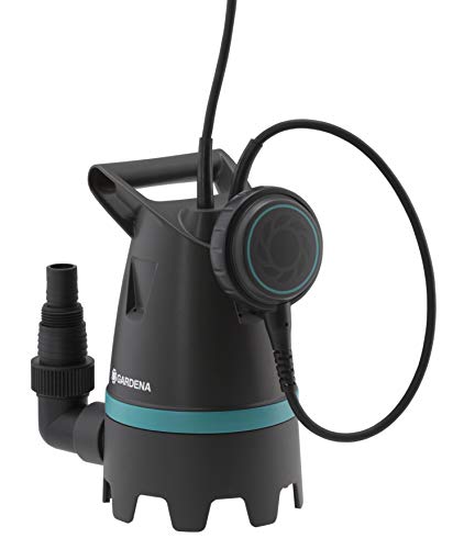 Gardena Pompa Sommersa Per Acqua Sporca 10.500 Basic: Pompa Sommersa Elettrica Con Portata 10.500 L/H, Interruttore Flottante Regolabile Con Funzionam