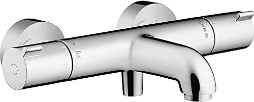 Hansgrohe Ecostat - Miscelatore Termostatico Per Vasca Esterno, Rubinetto Termostatico Con Blocco Di Sicurezza (Safetystop) A 40° C, Termostato Per Va