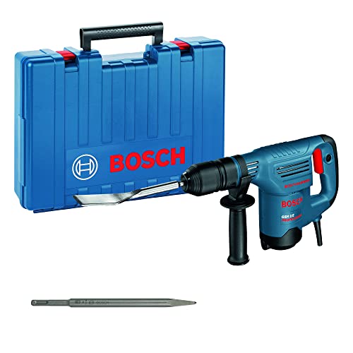 Bosch Professional Martello Demolitore Gsh 3 E (Incl. Scalpello Per Piastrelle, Scalpello A Punta, Impugnatura Supplementare, In Valigetta)