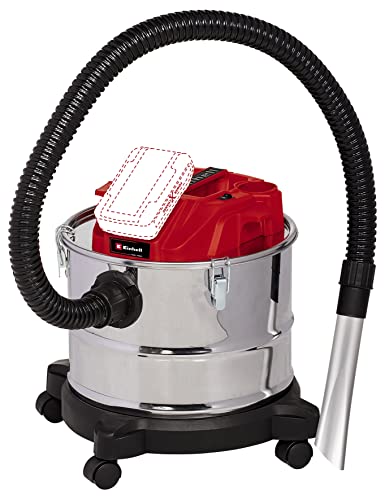 Einhell Aspiracenere A Batteria Te-Av 18/15 Li C-Solo Power X-Change (Li-Ion, 18V, 100 Mbar, Contenitore Di Raccolta Da 15 L, Sistema Di Pulizia Del F