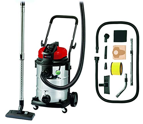 Einhell Te-Vc 2230 Sa Bidone Aspira Solidi E Liquidi Con Ruota (1150 W, Depressione 220 Mbar, Vano 40 L, Presa Elettroutensile, Bocchetta Scarico Liqu