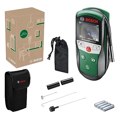 Bosch Home And Garden Telecamera Da Ispezione Universalinspect, Ø 8 Mm Con Endoscopio Per Immagini, Lunghezza Flessibile 0,95 M E Funzione Di Memorizz
