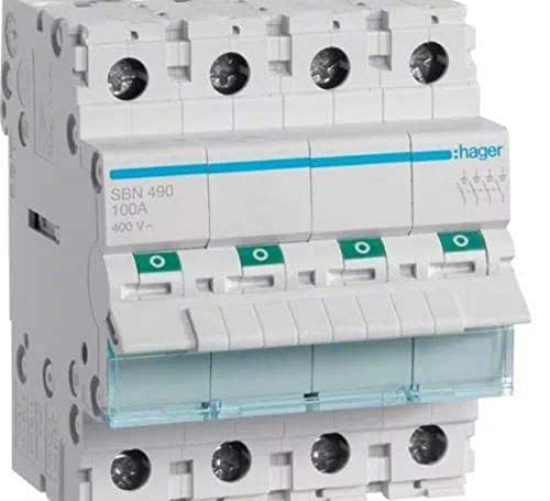 Interruptor Modular, 4 Polos, 100A