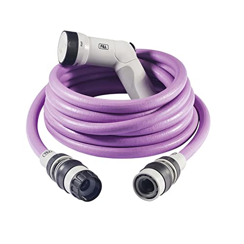 Fitt Ikon 20 M, Tubo Acqua Da Giardino Per Irrigazione, Estensibile, Compatto, Leggero E Pronto All'Uso, Con Pistola Multigetto, Lavanda