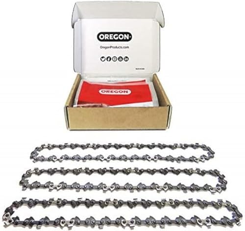 Oregon 91P - Set Di Catene Per Motosega Da 3 Pollici (40 Cm), 57 Maglie Di Trasmissione, A Basso Rimbalzo, Compatibile Con Gardenline, Black & Decker,