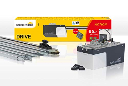 Schellenberg 60920 Kit Automazione Basculante Garage Drive Action, 2X Trasmettori, Pro Porte Fino A Massimo 8,0 M² Di Superficie E 3,4 M Di Larghezza,