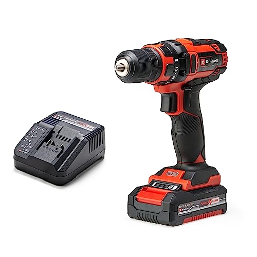 Einhell Tc-Cd 18/35 Li (1X1,5 Ah) Trapano Avvitatore Power X-Change (18 V, Li-Ion, Giri Al Min. 0-550, Torsione 35 Nm, Incl. Batteria E Caricabatteria