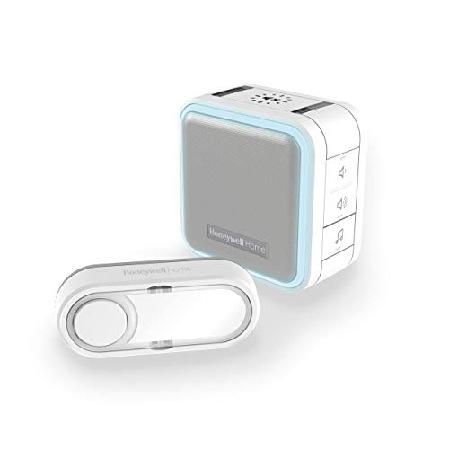 Honeywell Home Dc515S Kit Campanello Senza Fili, 150 M, 6 Melodie, 84Db, Bianco