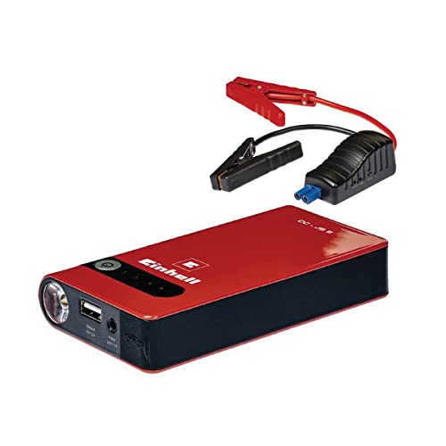 Einhell Ce-Js 8/1 Sistema Avviamento D’Emergenza Auto (Capacità 3X2,5 Ah, Corrente Avviamento 200 A, Picco 400 A, 200 A, Prese Usb 5V Da 2A E 3A, Luce