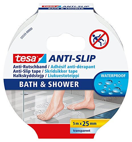 Tesa Nastro Antiscivolo Per Bagno E Doccia, Trasparente