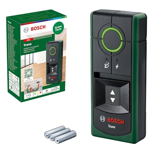 Bosch Rilevatore Truvo 2A Generazione. (Agevole Impiego A Un Pulsante, Semplice Rilevazione Di Cavi Elettrici E Tubi Metallici Fino A 70 Mm, In Confez