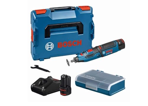Bosch Professional 12V System Utensile Rotativo A Batteria Gro 12V-35 (Incl. 2 Batterie Da 2,0Ah, Caricabatteria Rapido, In L-Boxx)