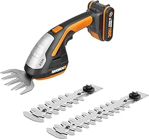 Worx Wg801E Forbice Elettrica A Batteria 20V, Con 3 Lame Intercambiabili In Dotazione