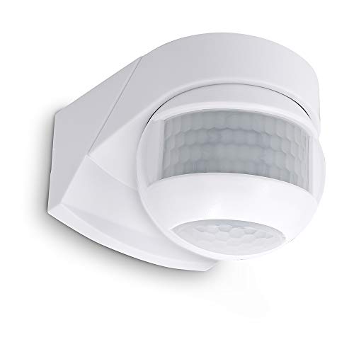 Ssc-Luxon Kelea - Sensore Di Movimento Per Esterni, Ip54, Per Parete, Soffitto E Angoli, Sensore Pir Regolabile, Orientabile Con Sensore Crepuscolare