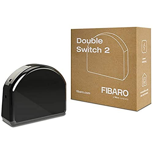 Fibaro Fgs-223 Z-Wave Plu Double Switch Commutatore Di Micromoduli, Nero