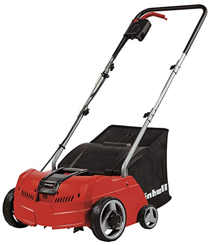 Einhell Gc-Sa 1231/1 Scarificatore Arieggiatore Elettrico (230 V, 50 Hz, 1200 W, Largh. 31 Cm, Sacco Raccolta 28 Lt, 3 Regolazioni Profondità Di Lavor