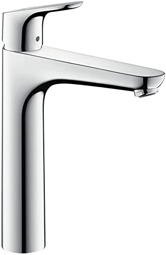 Hansgrohe Focus - Rubinetto Per Lavabo Senza Scarico, Miscelatore Lavabo Risparmio Idrico (Ecosmart) Con Altezza Bocca 190 Mm, Cromo