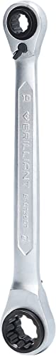 Brilliant Tools Bt013901 4In1, Chiave A Cricco Doppia Poligonale, 10 X 13, 17 X 19 Mm [Powered By Ks Tools]