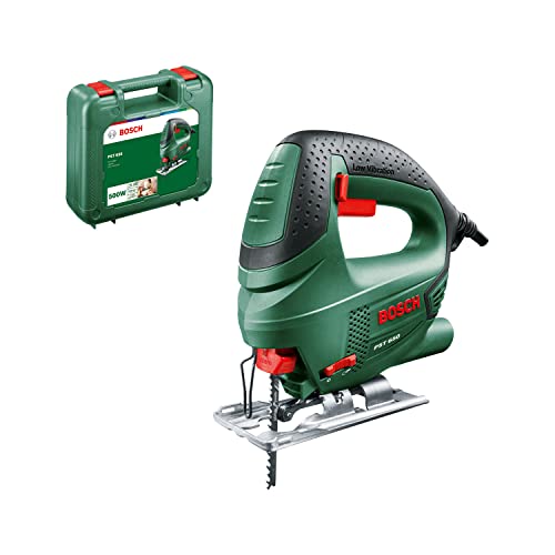 Bosch Home And Garden 06033A0700 Pst 650 Compact Easy Seghetto Alternativo, 500 W, Nero/Verde65 Mm