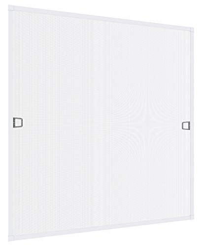 Windhager 03957 03957-Zanzariera Con Telaio In Alluminio Per Finestre Ultra Piatto, 100 X 120 Cm, Colore: Bianco