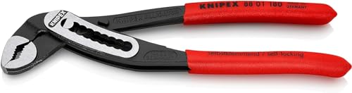Knipex Alligator Pinza Regolabile Per Tubi E Dadi Bonderizzata Nera, Rivestiti In Resina Sintetica Antiscivolo 180 Mm 88 01 180