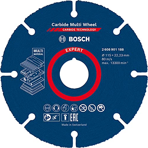 Bosch Accessories 1X Mole Da Taglio Expert Carbide Multi Wheel (Per Legno Duro, Ø 115 Mm, X-Lock, Accessorio Smerigliatrice Angolare Piccola)
