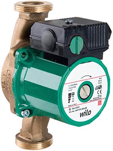 Wilo 4028111 Pompa Di Circolazione Acqua A Rotore Bagnato Con Attacco A Bocchettoni, Verde