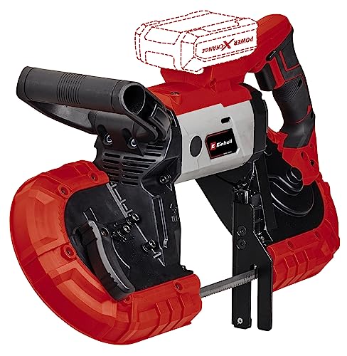 Einhell Sega A Nastro A Batteria Te-Mb 18/127 Li-Solo Power X-Change (18 V, Altezza Di Taglio 115 Mm, Larghezza Di Taglio 127 Mm, Luce Led, Incl. 2 La