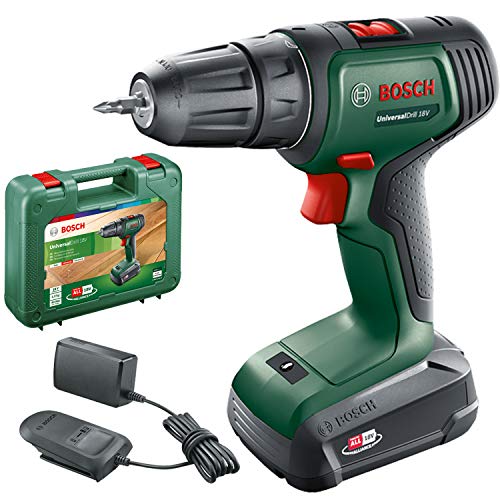 Bosch Home And Garden Trapano A Batteria Universaldrill 18V, 1 Batteria, Sistema Da 18 Volt, In Valigetta
