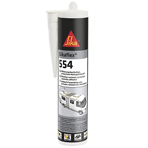 Sika Colla Di Montaggio - Sikaflex-554 Nero - Ideale Per Componenti Di Grandi Dimensioni E Alto Carico Dinamico - Invecchiamento E Resistente Alle Int