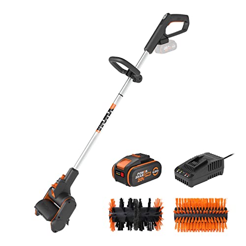 Worx 20 V Wg441E Con 2 Spazzole 4000 Mah Batteria E Caricabatterie, Nero/Arancione